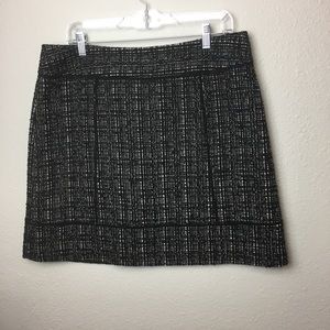 Halogen Black & White Tweed Skirt